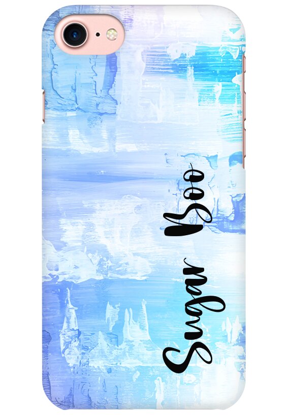 Blue Watercolor Name Case for Apple iPhone 7